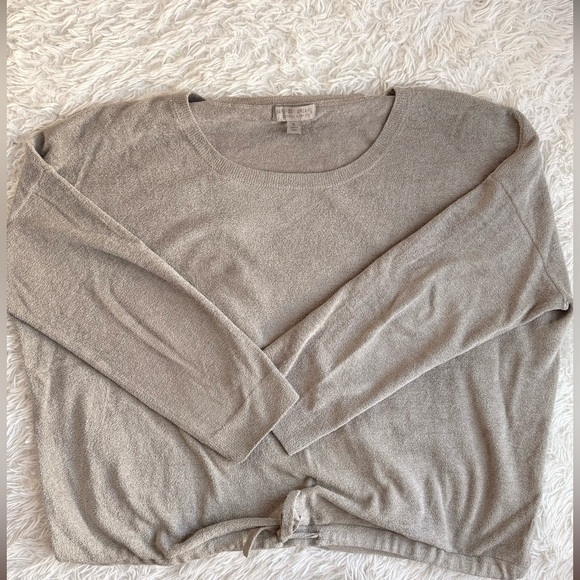 Barefoot Dreams Women's Cozy Chic Lite Slouchy Pullover & Culotte Pant-Dove Gray - Picture 8 of 8